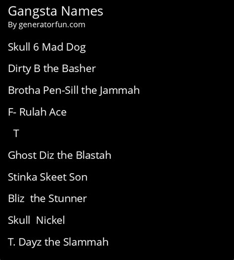 ghetto names generator